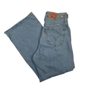 Levi's Cinch Baggy Wide Leg Jeans Womens 28x31 Light Wash Stretch Comfort Preppy